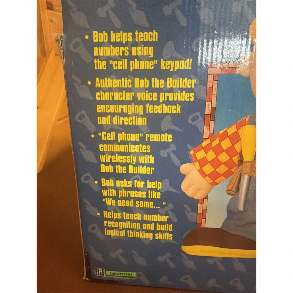 Rare Bob the Builder Talking Action Figure Toy CALL AND LEARN CELL PHONE PLUSH